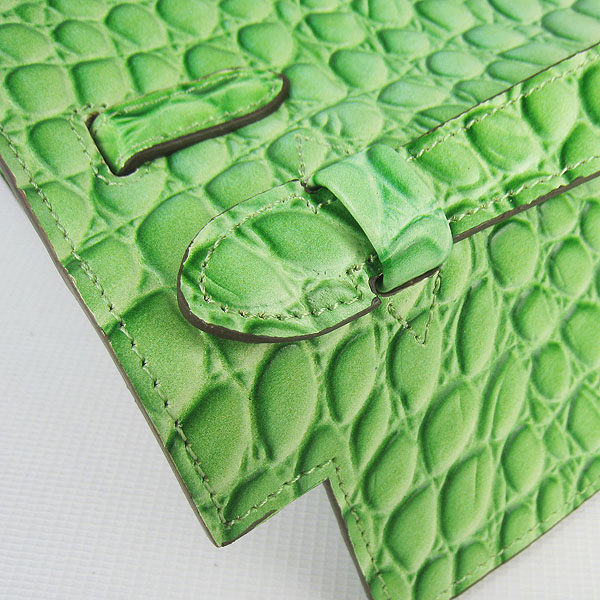 AAA Hermes Kelly 22 CM Stone Veins Leather Handbag Light Green H008 On Sale - Click Image to Close